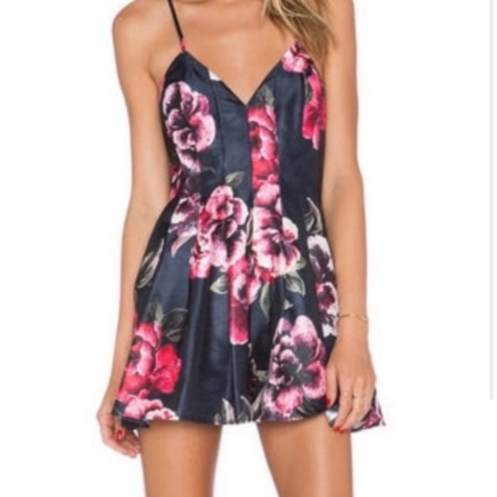 Keepsake black floral romper